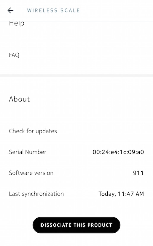 Wireless Scale (WS-30) - Updating the scale communication mode (Wi-Fi  network or Bluetooth) – Withings